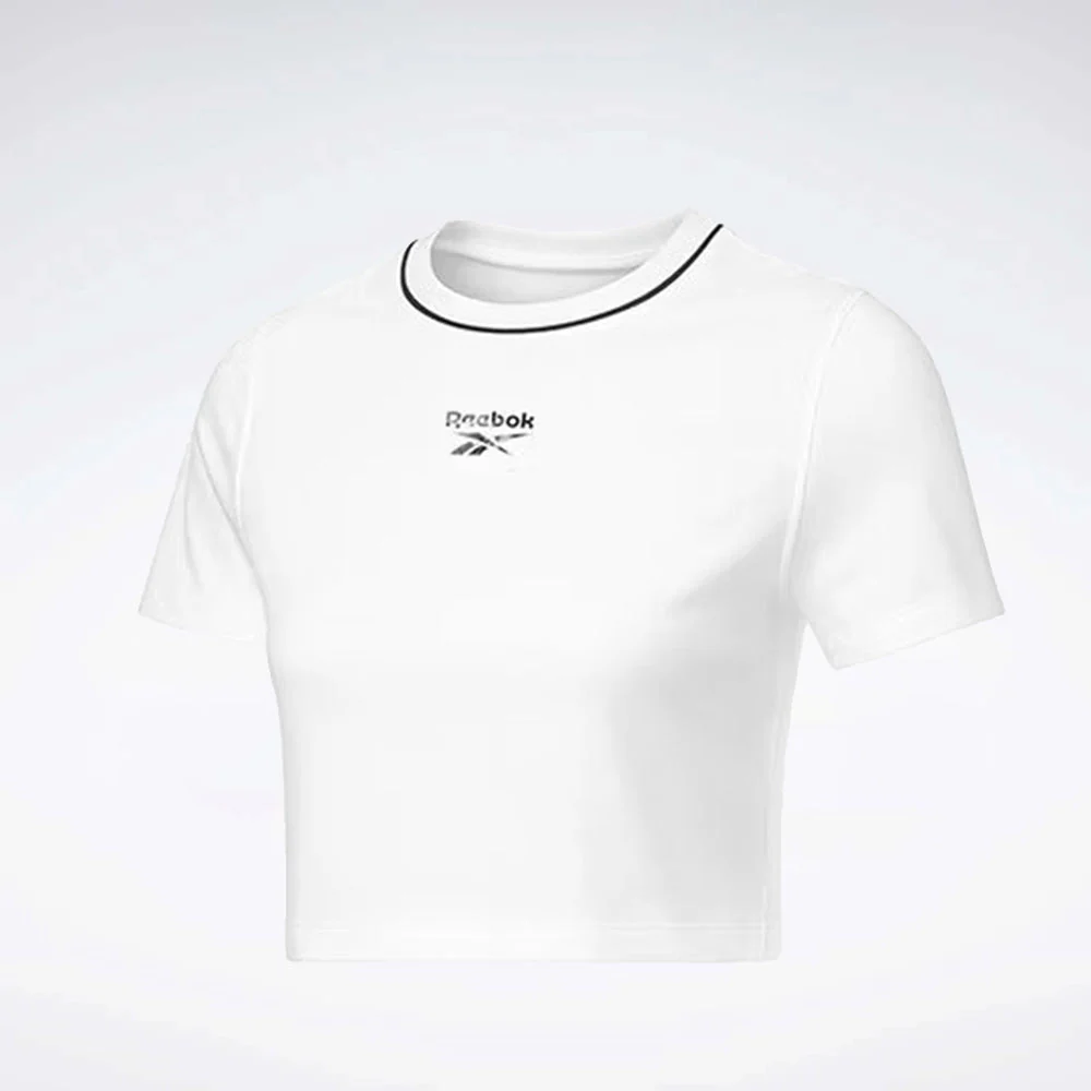 Crew Neck Cropped Short Sleeve Women's Tee