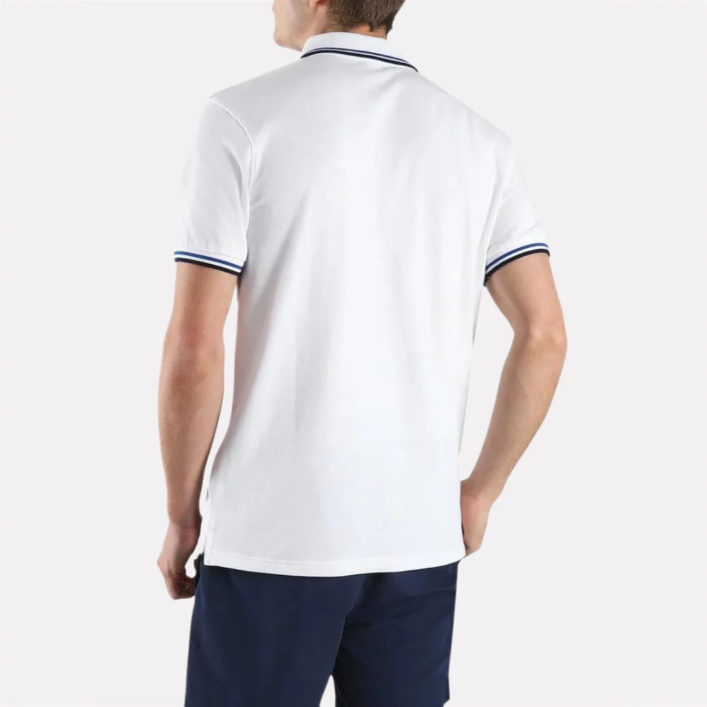 Identity Striped Rib Polo Men's T-Shirt - Image 2